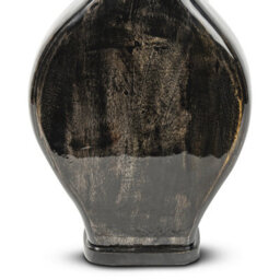 Large Black Brown Wash Wooden Table Lamp With Fabric Shade For Living Room Or Bedroom 77X40X40Cm - thumbnail 2