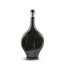 Large Black Brown Wash Wooden Table Lamp With Fabric Shade For Living Room Or Bedroom 77X40X40Cm - thumbnail 3