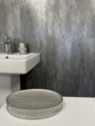 Showerdrape Pzazz Silver Diamante Bathroom Sink Soap Dish - thumbnail 1