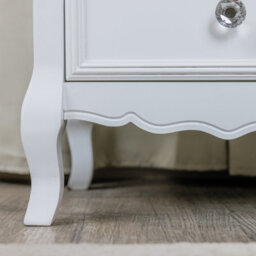 Melody Maison Pair Of White 3 Drawer Bedside Tables - Victoria Range - thumbnail 6