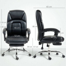 Office Chair, Computer Desk Chair With Spring Cushion, Black - thumbnail 3