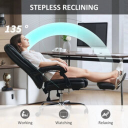 Office Chair, Computer Desk Chair With Spring Cushion, Black - thumbnail 4