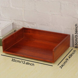 Stackable Wooden Letter Tray Desk Organiser Document - thumbnail 2