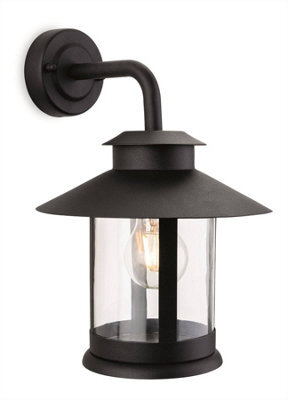 Luminosa Lighting Luminosa Roma 1 Light Outdoor Wall Lantern Black Ip44, E27