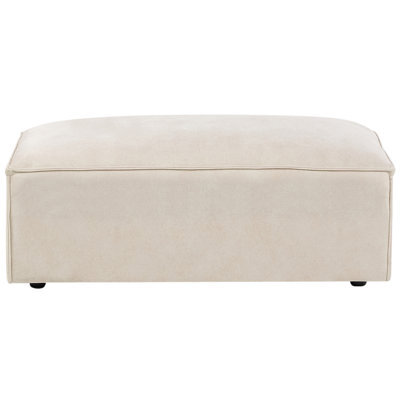 Beliani Beige Velvet Ottoman Footstool Minimalist Rectangular Footrest W52 X D102 X H39Cm - image 1