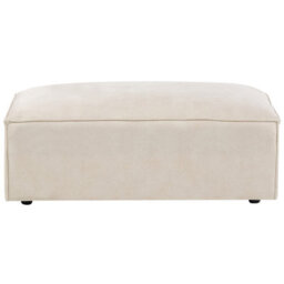 Beliani Beige Velvet Ottoman Footstool Minimalist Rectangular Footrest W52 X D102 X H39Cm - thumbnail 1