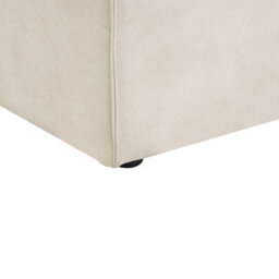Beliani Beige Velvet Ottoman Footstool Minimalist Rectangular Footrest W52 X D102 X H39Cm - thumbnail 5