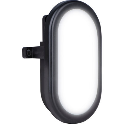 Luceco Eco Mini Oval Bulkhead Light, Ip54, 5.5W, 450Lm, 4000K, Black - image 1