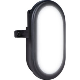 Luceco Eco Mini Oval Bulkhead Light, Ip54, 5.5W, 450Lm, 4000K, Black - thumbnail 1