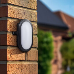 Luceco Eco Mini Oval Bulkhead Light, Ip54, 5.5W, 450Lm, 4000K, Black - thumbnail 8