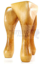 L&F Traditional Queen Anne Wood Legs Oak Wash 225mm High 4 Furniture Feet Chairs Sofa Footstool Bed Cabinet Screw Fix Pkc2061 - thumbnail 6