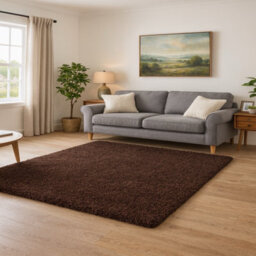 Uetian Extra Thick Heavy 5Cm Pile Soft Shaggy Rugs Modern Area Rugs Bedroom Hall Rugs Dark Brown120 X 170Cm - thumbnail 1