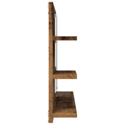 Walplus Bathroom Mirror Cabinet Old Wood 90X11X45 Cm Engineered Wood - thumbnail 5