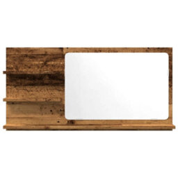 Walplus Bathroom Mirror Cabinet Old Wood 90X11X45 Cm Engineered Wood - thumbnail 4