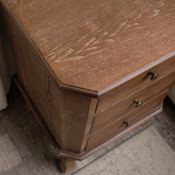 Melody Maison Pair Of 2 Dark Wood 3 Drawer Bedside Tables - Ashwell Range - thumbnail 6