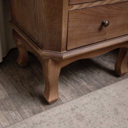 Melody Maison Pair Of 2 Dark Wood 3 Drawer Bedside Tables - Ashwell Range - thumbnail 7