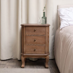 Melody Maison Pair Of 2 Dark Wood 3 Drawer Bedside Tables - Ashwell Range - thumbnail 8
