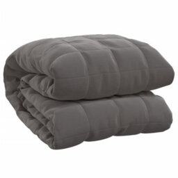 Vidaxl Weighted Blanket Grey 155X220 Cm 11 Kg Fabric Weighted Blankets - thumbnail 2