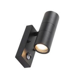 CGC Lighting Cgc Leon Black Stainless Steel Gu10 Up And Down Outdoor Wall Light Security Pir Motion Sensor - thumbnail 8