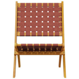 Berkfield Folding Garden Chairs 2 Pcs With Table Red Solid Wood - thumbnail 3