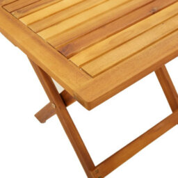 Berkfield Folding Garden Chairs 2 Pcs With Table Red Solid Wood - thumbnail 6
