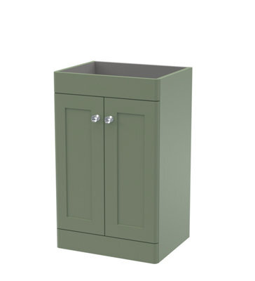 Hudson Reed Classique Floor Standing 2 Door Unit, 500mm-Satin Green - image 1