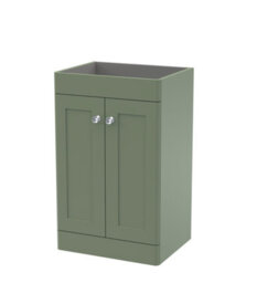 Hudson Reed Classique Floor Standing 2 Door Unit, 500mm-Satin Green - thumbnail 1