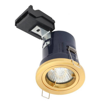 Forum Lighting Forum Electralite Ela-27465-Satbrs Yate Fixed Fire Rated Downlight - Satin Brass (11947)