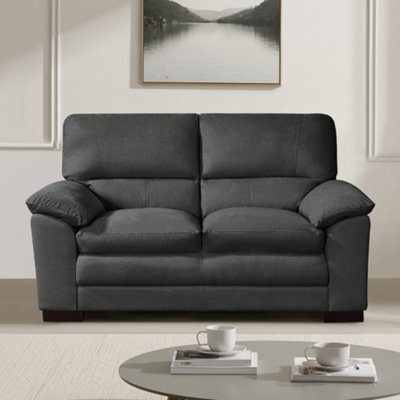 Ramona 2 Seat Fabric Sofa - Charcoal Grey