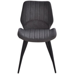 Homcom Set Of 2 Pu Leather Dining Chair Moulded Seats With Steel Frame Grey - thumbnail 8