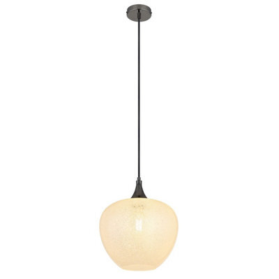 Luminosa Lighting Luminosa Maxy 29Cm Dome Pendant Ceiling Light Gunmetal Clear Glass Shade 1X E27 - image 1