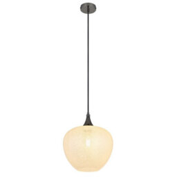 Luminosa Lighting Luminosa Maxy 29Cm Dome Pendant Ceiling Light Gunmetal Clear Glass Shade 1X E27 - thumbnail 1