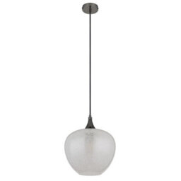 Luminosa Lighting Luminosa Maxy 29Cm Dome Pendant Ceiling Light Gunmetal Clear Glass Shade 1X E27 - thumbnail 2