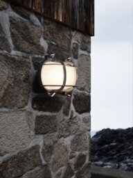 Nordlux Helford Outdoor Patio Terrace Garden Wall Light In Nickel (Height) 11Cm - thumbnail 4