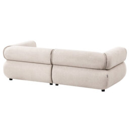 Beliani Sofa 3 Seater Salla Boucle Beige With Ottoman - thumbnail 7