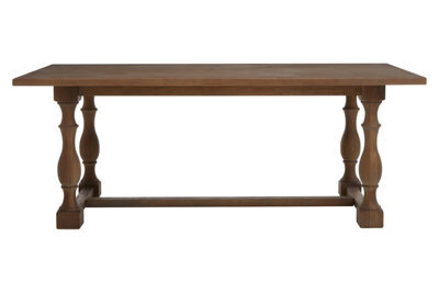 Orsina Oak Wood Rectangle Dining Table, Vintage Dining Room Table With Carved Legs, Dining Table For Kitchen - image 1