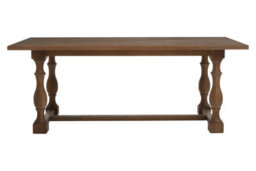 Orsina Oak Wood Rectangle Dining Table, Vintage Dining Room Table With Carved Legs, Dining Table For Kitchen