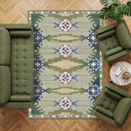 Decoranddecor Area Rugs, Living Room Rugs, Washable Rugs, 160X230Cm, Non-Slip, Pet Friendly, Low Pile, Geometric Rug - Sore - thumbnail 8