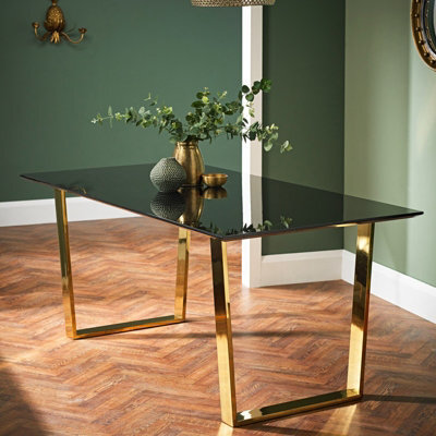 LPD Antibes Dining Table - Mdf/metal - L180 X W90 X H76 Cm - Russet/black Matte - image 1