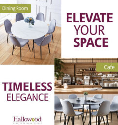 Hallowood Furniture Cullompton Large Round Black Dining Table (1.2M) With 6 Chairs (Cha502-Sgy) - thumbnail 6