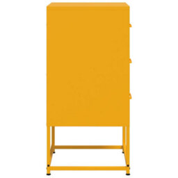 Berkfield Bedside Cabinet Mustard Yellow 36X39X78 Cm Steel - thumbnail 6