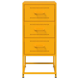 Berkfield Bedside Cabinet Mustard Yellow 36X39X78 Cm Steel - thumbnail 5