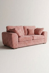 Loft Home Amara Blush Pink 3 Seater Fabric Sofa - thumbnail 2