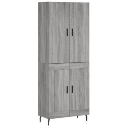 Berkfield Highboard Grey Sonoma 69.5X34X180 Cm Engineered Wood - thumbnail 2