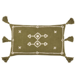 Yard Folis Embroidered 100% Cotton Cushion Cover - thumbnail 1