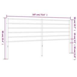 Walplus White Metal Headboard 180 Cm  Stylish Bed Headboard For Bedroom - thumbnail 7