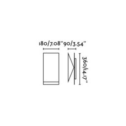 Luminosa Lighting Luminosa Homs 1 Light Indoor Wall Lamp White - thumbnail 3