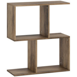 Wyld Haus Tolezi Oak Narrow S-Shaped Side Table With 3-Tier Storage, 50 X 19.5 Cm - thumbnail 2