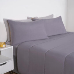 OHS Coverless 10.5 Tog Duvet & Pillowcase, Grey/ochre - King - thumbnail 4