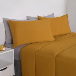 OHS Coverless 10.5 Tog Duvet & Pillowcase, Grey/ochre - King - thumbnail 3